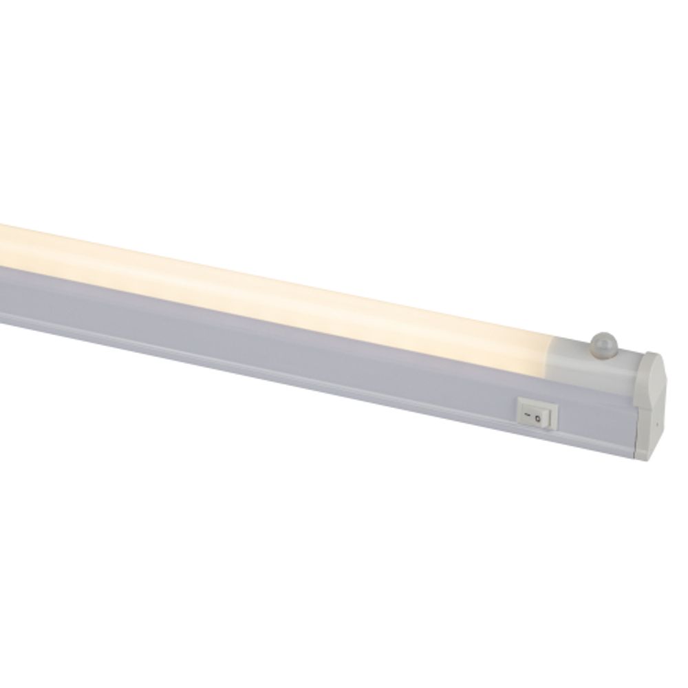 Линейный светодиодный светильник ЭРА LLED-02-04W-4000-MS-W 4Вт 4000K L314мм с датчиком движения и освещения | Бытовые светодиодные линейные светильники