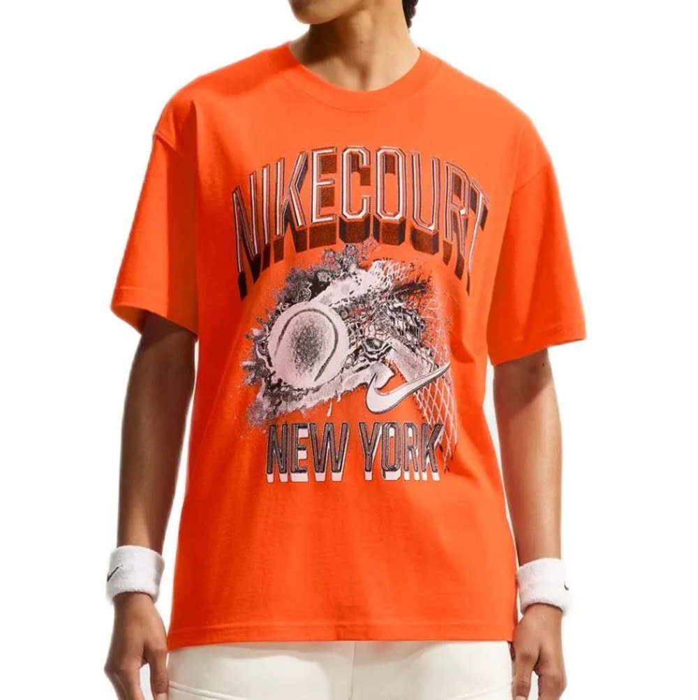 Женская теннисная футболка Nike Court Slam Short Sleeve - brilliant orange