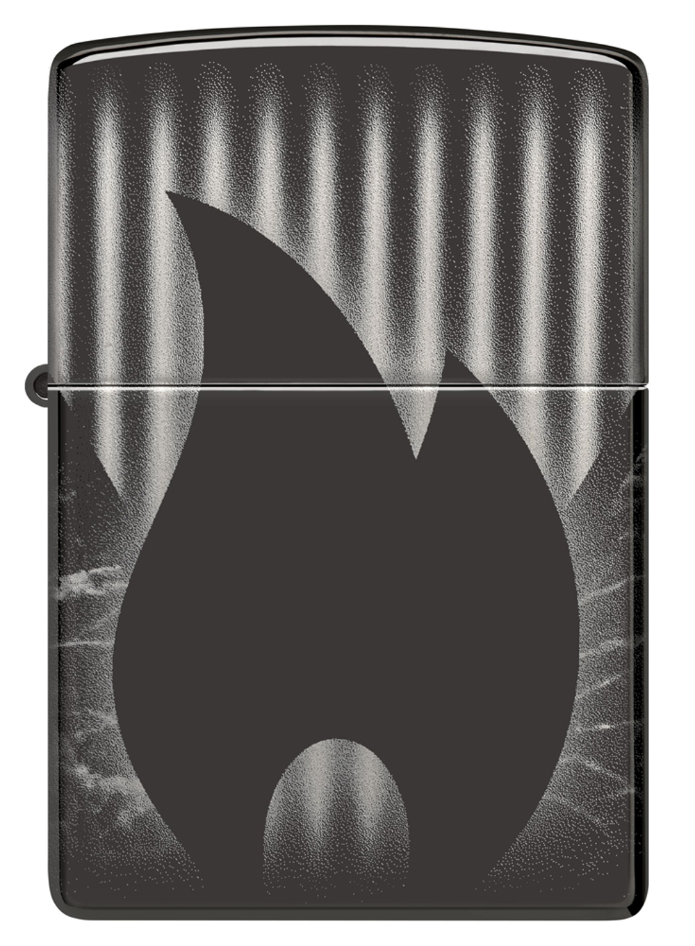 Зажигалка Zippo Classic с покрытием High Polish Black, латунь/сталь, черная, глянцевая, 38x13x57 мм
