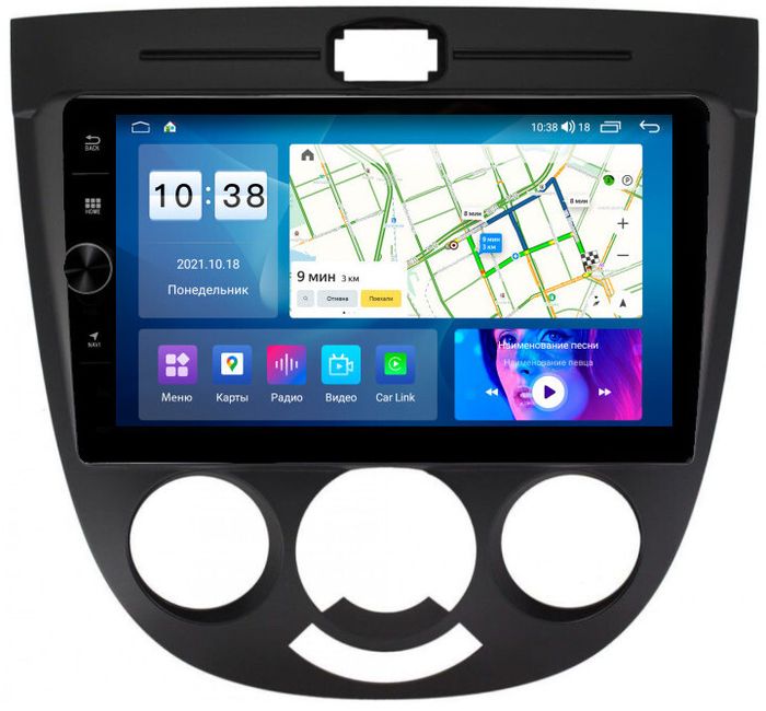 Магнитола для Chevrolet Lacetti хэтчбек (кондиционер) - Parafar PF031FHDAV на Android 13, CarPlay, 4G SIM-слот