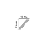 Плинтус потолочный гладкий Decomaster 96612 45х45х2400мм
