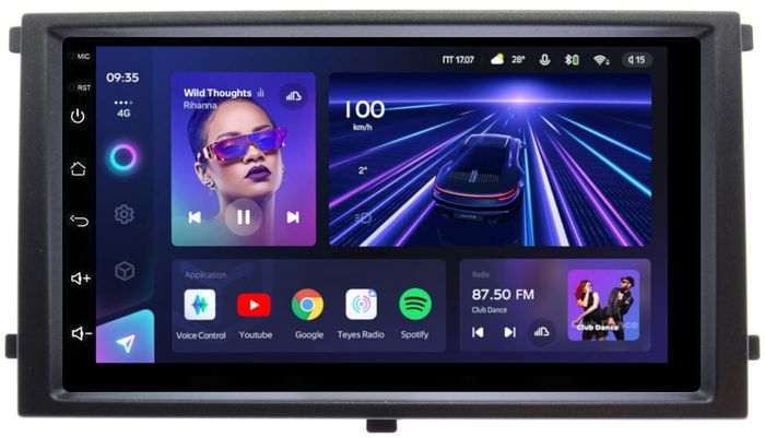 Магнитола для SsangYong Rexton 2 2006-2012 - Teyes CC3L дисплей 7" IPS на Android 10, CarPlay, 4G SIM-слот