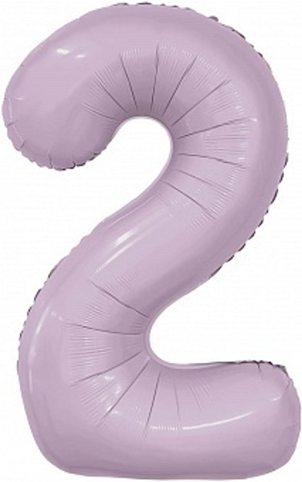 Шар (40''/102 см) Цифра, 2 Slim, Орхидея, 1 шт. в уп.