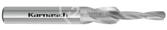 Короткое ступенчатое сверло Karnasch M4, 90°, HSS-XE, арт. 40.1070.040
