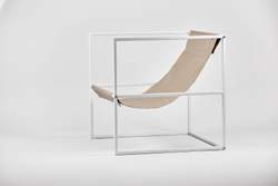 Уличное кресло TESS Outdoor Chair white / olive beige textile (Up!Flame)