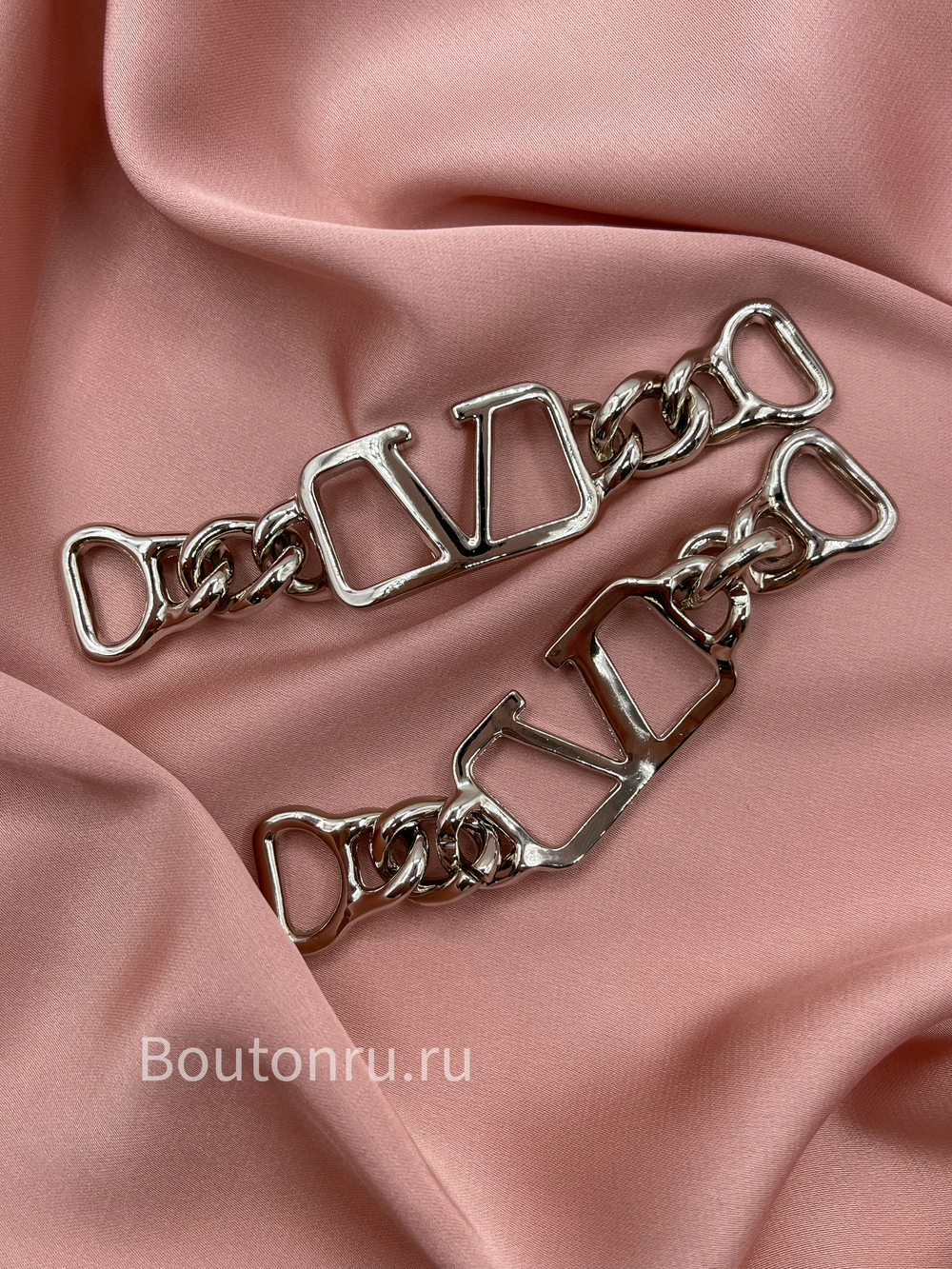Декоративная цепочка ВЛНТ. серебристая  9,5 см