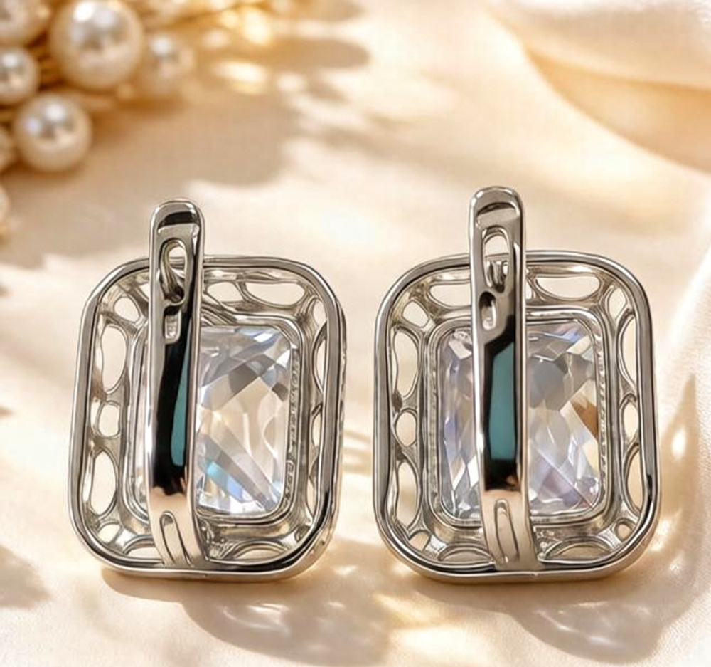 Ювелирные серьги из серебра 925 пробы