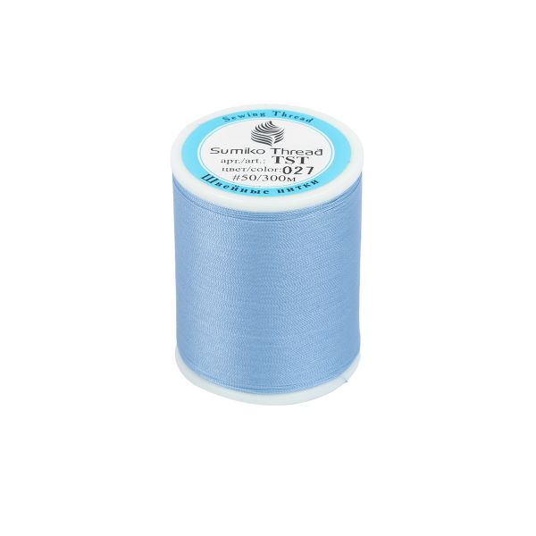 Нитки для трикотажных тканей SumikoThread 300 м, (328 ярд), 027 голубой