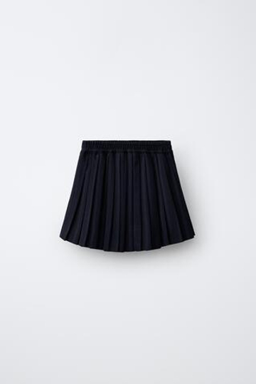 ZARA ЮБКА В СКЛАДКУ В ПОЛОСКУ, МОРСКОЙ СИНИЙ