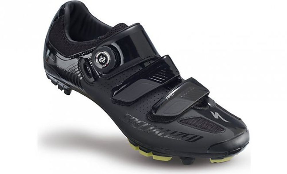 Велотуфли Specialized Pro XC MTB, черный/кислотно-зеленый, размер 44/10.6 (61114-2044)
