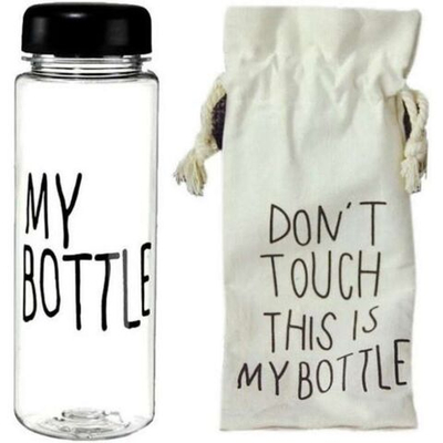 Пластиковая бутылка My Bottle (500 мл) + мешочек Don't Touch This Is My Bottle