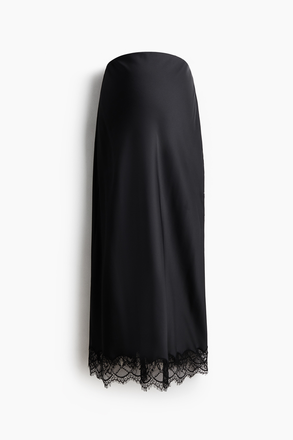 MAMA Атласная юбка с кружевной лентой - H&M