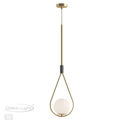 4810/1 PENDANT ODL21 415 золтой/черный/белый Подвес E14 1*40W FLARI