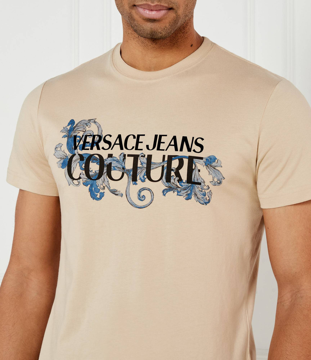 Футболка Versace Jeans Couture - бежевый(78GAHC05CJ01C)