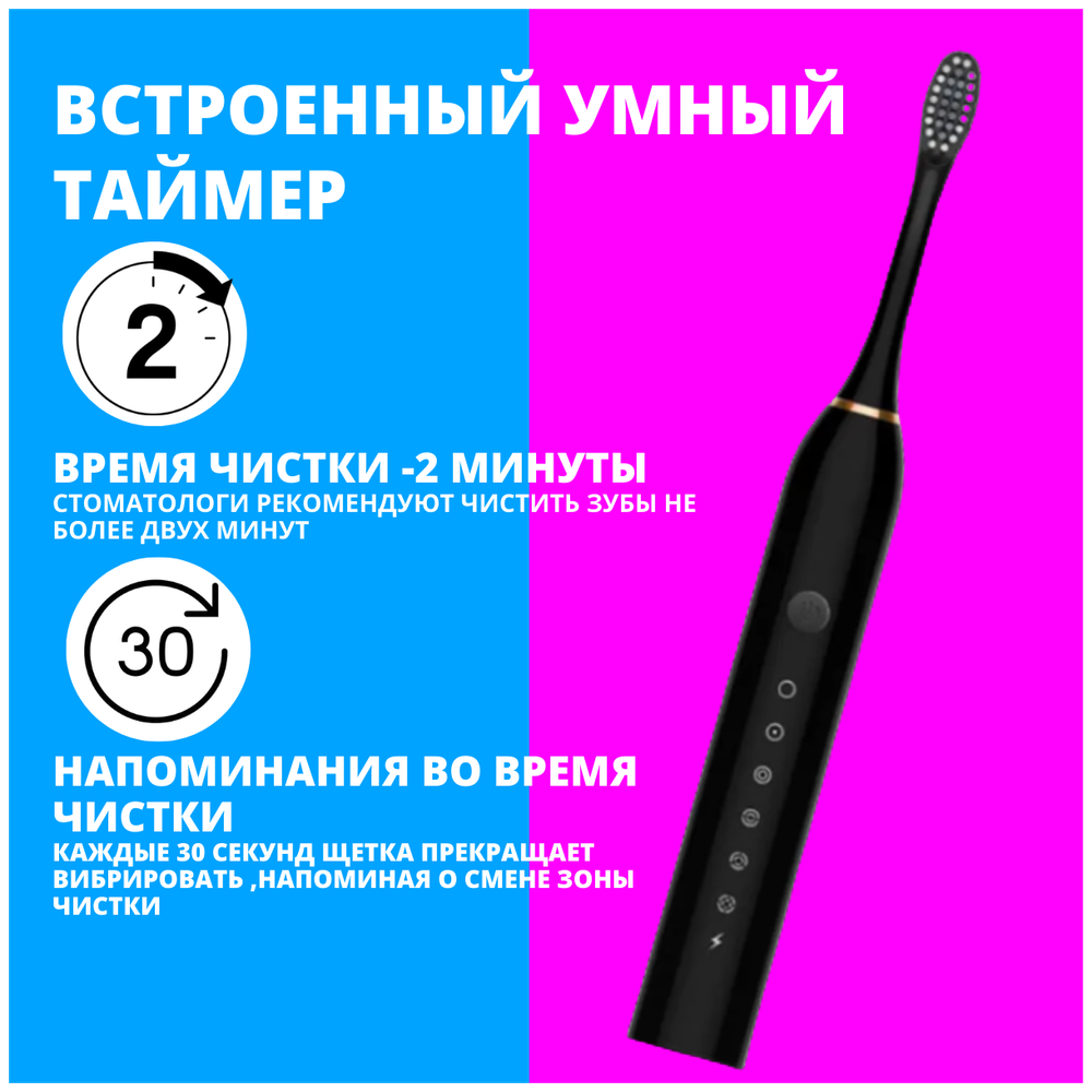 звуковая зубная щетка URM X-3, черный