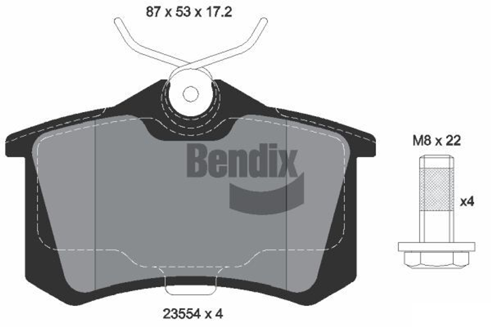 BENDIX Braking - BPD1000-BEN - Brake Pad Set, disc brake
