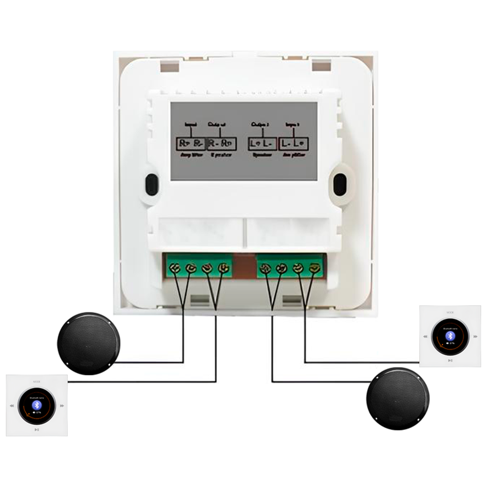 Настенный регулятор громкости звука настенный Steam&water SOUND CONTROL White 50 (Цвет черный, 5 уровней громкости, 4-8 Ом, 30W)