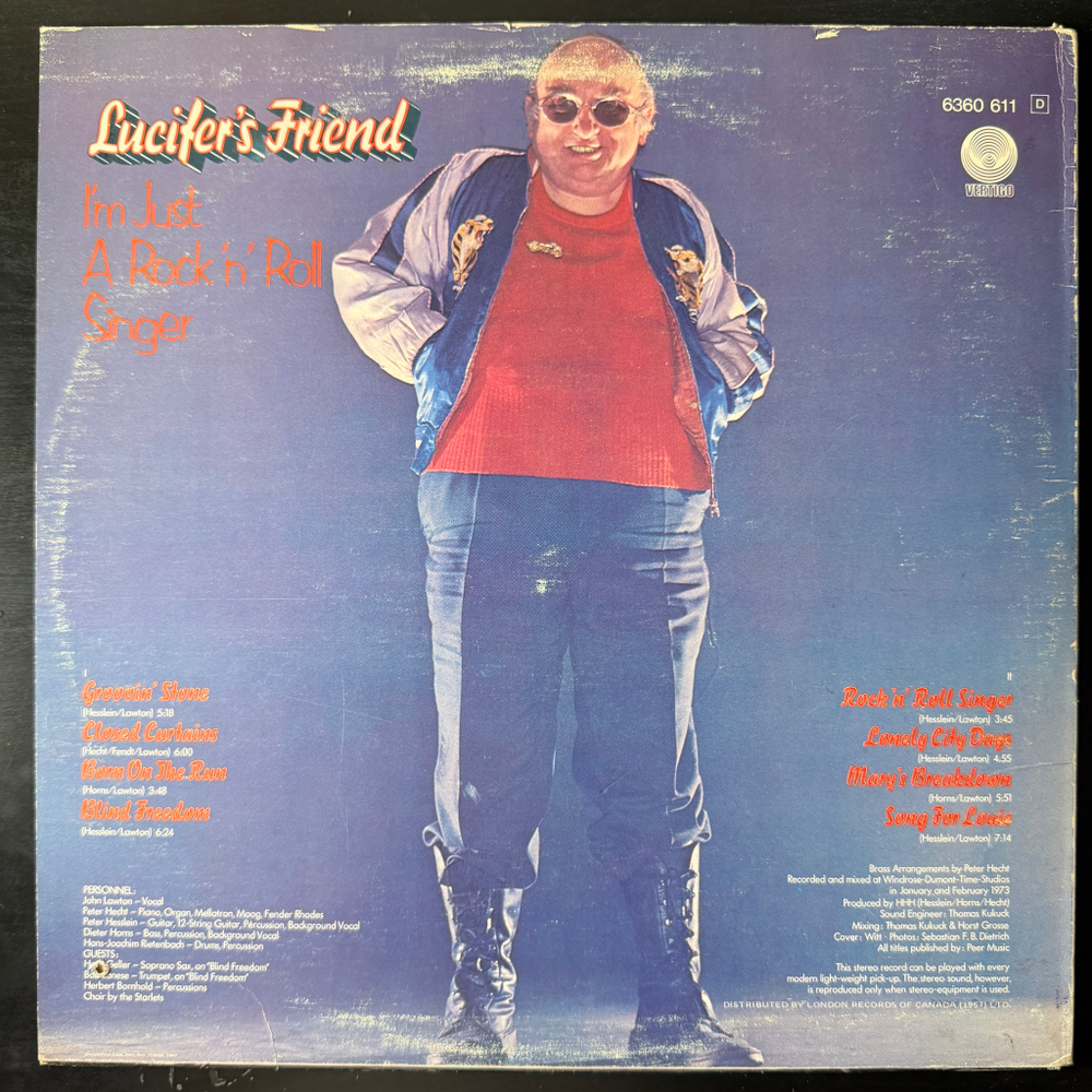 Lucifer's Friend ‎– I'm Just A Rock 'N' Roll Singer (Канада 1973г.)