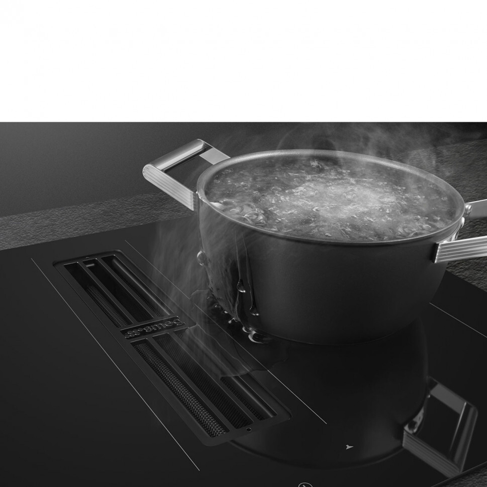 Индукционная варочная панель со встроенной вытяжкой Smeg HOBD472D2