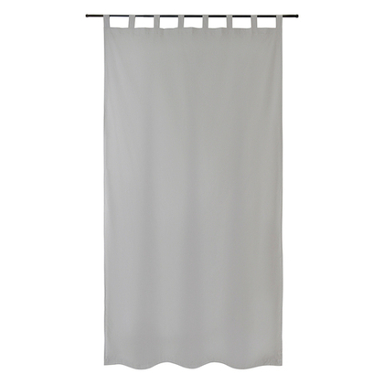 Штора из хлопка двойная базовая серого цвета из коллекции essential, 150х290 см