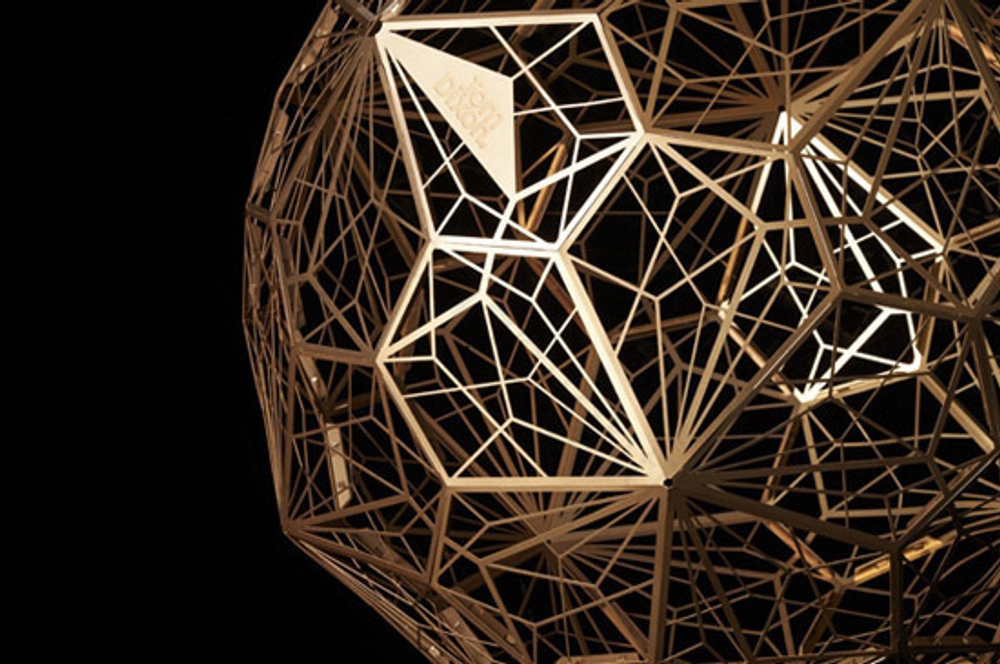 Pendant design lamp  Etch Web by Tom Dixon (Silver)
