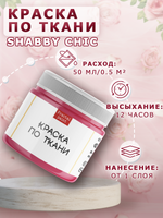 Краска по ткани и обуви, одежды акриловая Shabby Chic «Розовое мороженое»