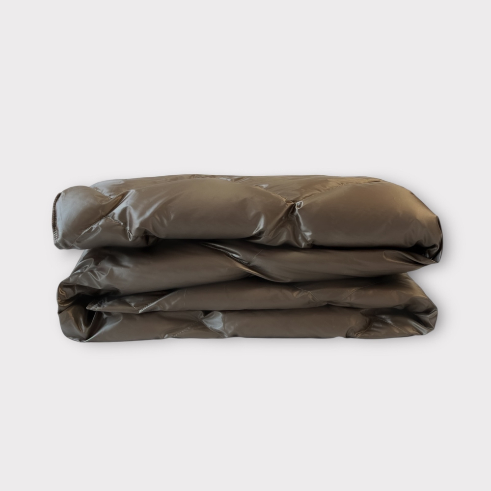 Дорожный плед-пончо пуховый 130х170 German Grass Travel Cape Plaid Milk Chocolate бежевый Коричневый