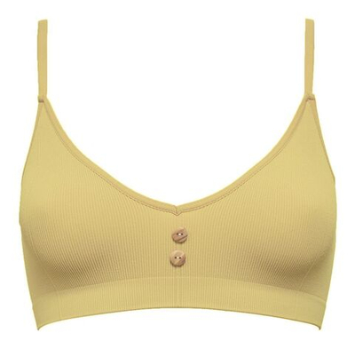 Эко-бюстгальтер в мелкий рубчик Eco-wear (Размер: S-M) (Цвет: желтый)