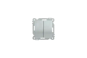 Выключатель IEK ВС10-2-0-Б 2 клавишный 10А BOLERO серебр. EVB20-K23-10