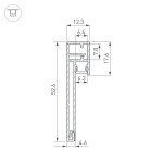 Профиль PLINTUS-H54B-2000 WHITE (Arlight, Алюминий)