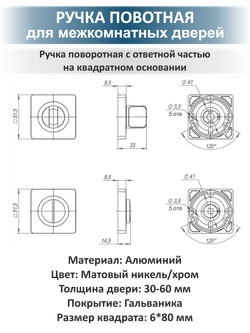 Фурнитура для межкомнатных дверей с замком FUSION