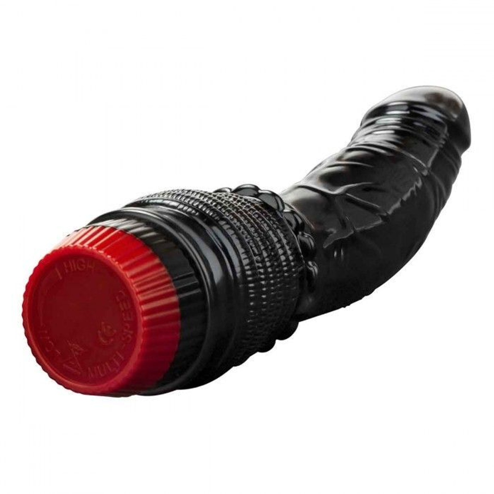 Черный анальный вибратор 4.75 Vibrating Anal Dildo (Цвет: черный)