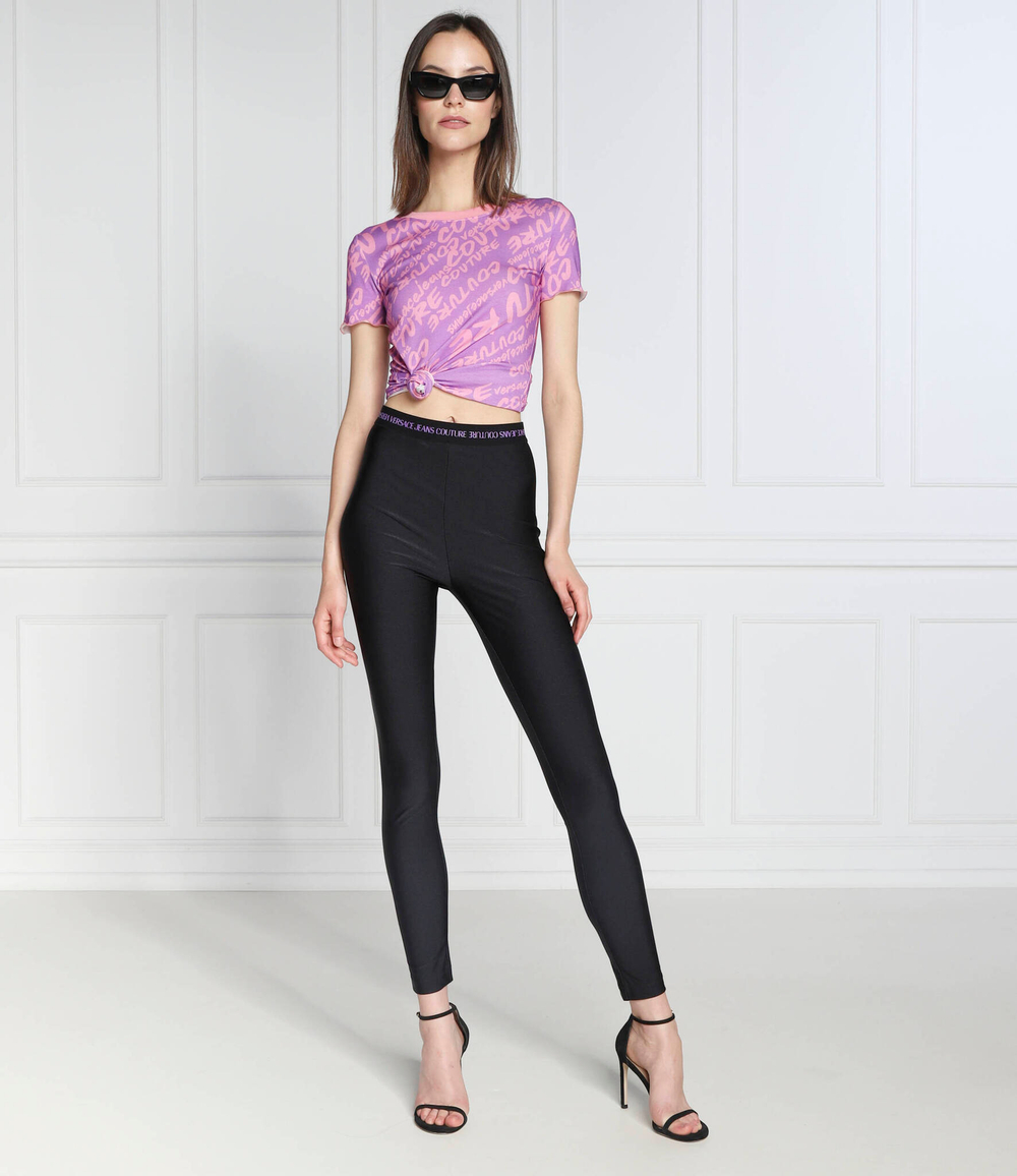 футболка Versace Jeans Couture - фиолетовый(73HAH608JS129)