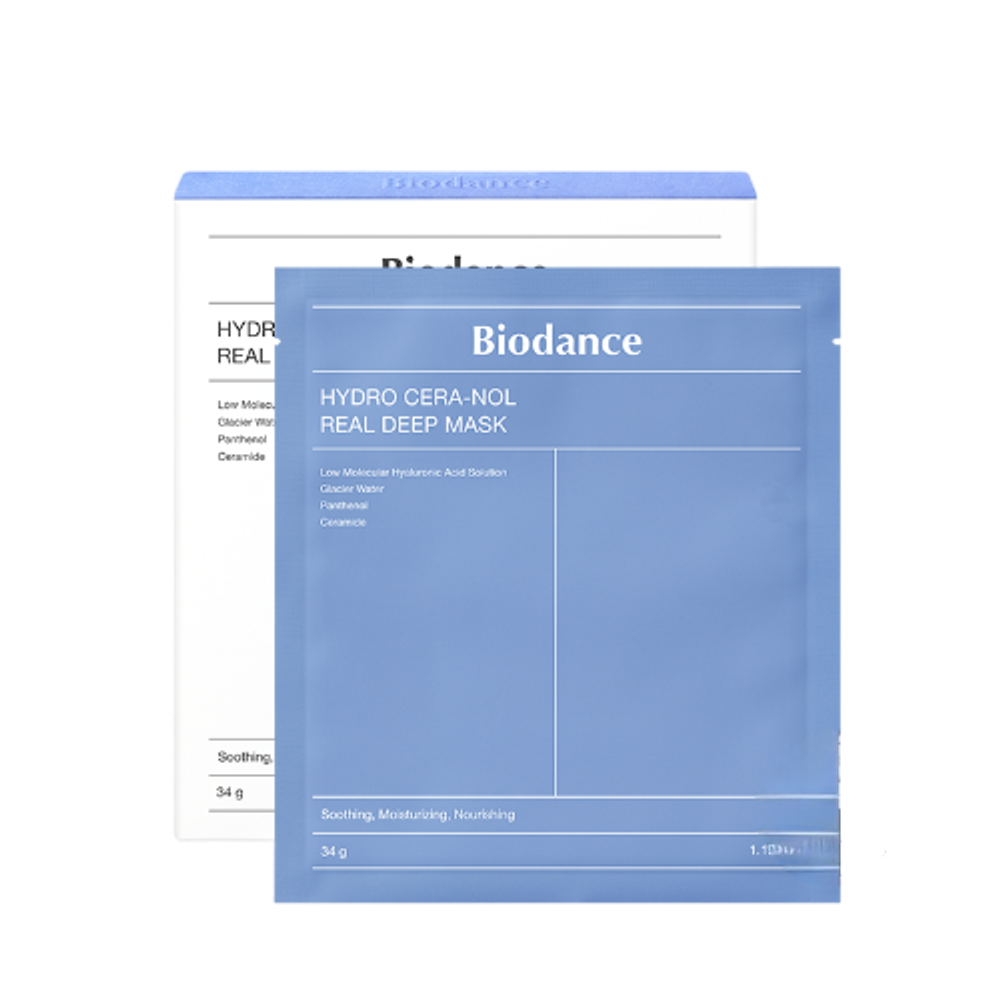 BIODANCE Набор восстанавливающих гидрогелевых масок с пантенолом и церамидами Hydra Cera-nol Real Deep Mask Set, 4 шт BIODANCE Набор восстанавливающих гидрогелевых масок с пантенолом и церамидами Hydra Cera-nol Real Deep Mask Set, 4 шт
