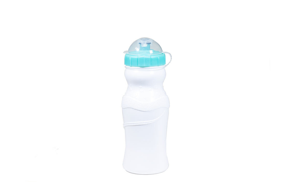 Фляга TRIX 600 мл, защитная крышка, LDPE, зелёно-белая