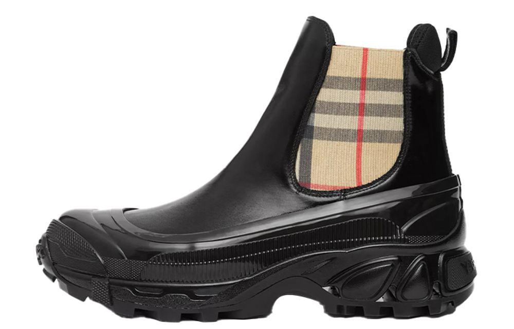Burberry Vintage Round Tip Short Chelsea Boots Women"s Black
