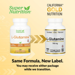 California Gold Nutrition, L-глютамин, 750 мг, 120 растительных капсул