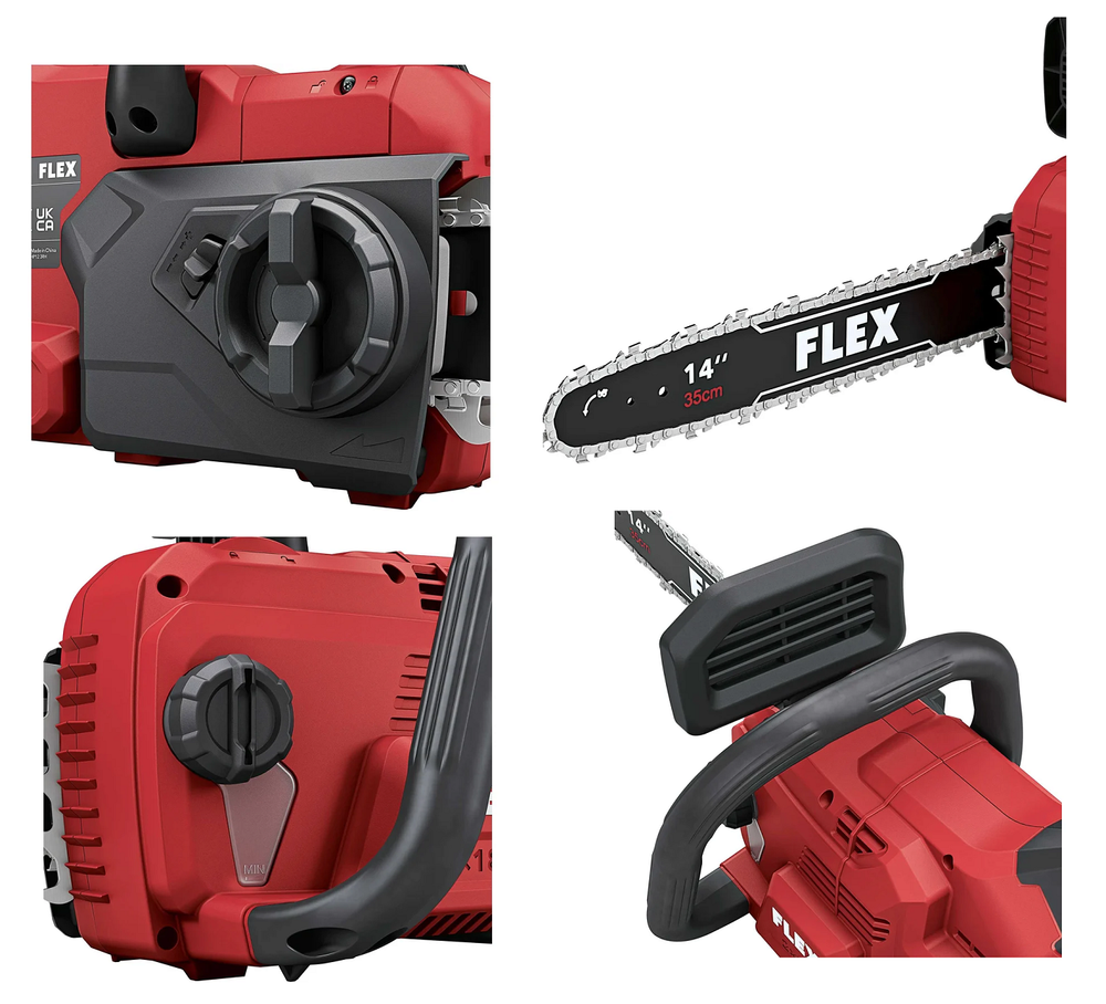 ХИТ! Цепная мощная аккумуляторная пила FLEX GCS 35 2x18-EC для обрезки древесины толщиной 30 см 531276