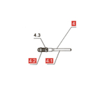Запчасть №4 для FD301R. Боек в сборе (4.1, 4.2, 4.3)