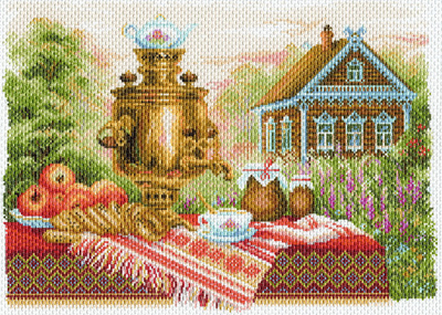 "Деревенский натюрморт"-1710 канва с рисунком