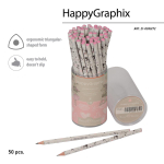 Карандаш ч/г "HappyGraphix. Девочка и единорог. Сердечки" НВ, (Bruno Visconti)