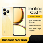 Смартфон realme C53 6/128 ГБ RU, Dual nano SIM, чемпионское золото