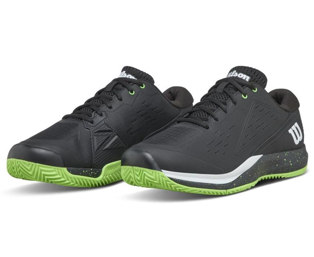Теннисные кроссовки Wilson Rush Pro Ace Clay TP - black/green/white