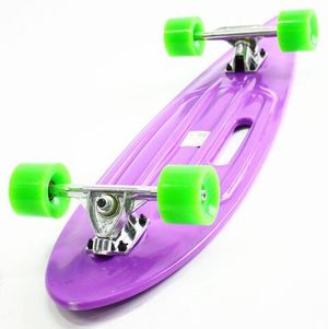 Пенни борд Hubster Cruiser 36 фиолетовый с зелеными колесами