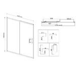Душевая дверь Vincea Сити (City) VDS-5CT140CLB, 1400, черный, стекло прозрачное