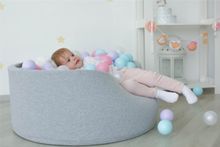 Игрушка Детский сухой бассейн Romana Зефир 150 шариков (розовый / Серый микс)