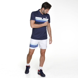 Мужские теннисные шорты Quiet Please Ocean Block Stripe Smash Shorts Men - White, Blue