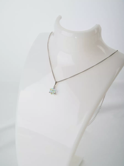 Кулон-кубик Миражи с кристаллом-хамелеоном Swarovski