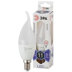 Лампа светодиодная ЭРА STD LED BXS-11W-860-E14 11Вт свеча на ветру холодный дневной свет Е14 | Лампы cветодиодные Свеча (B/C)