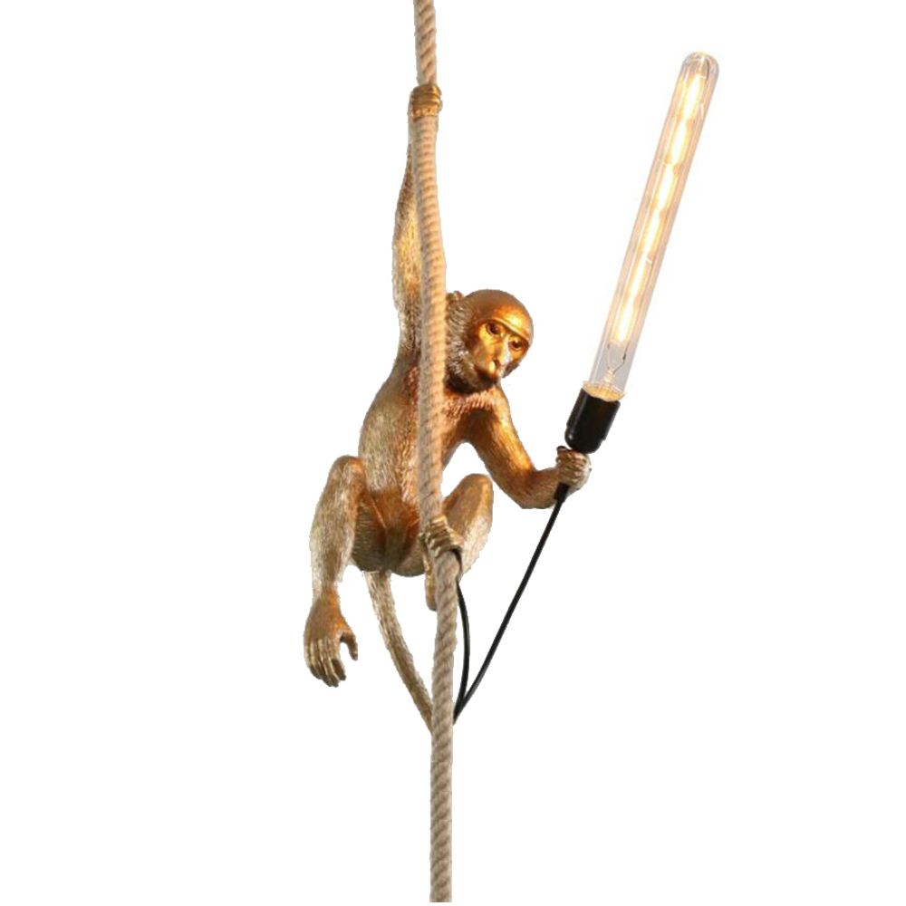 Подвесной дизайнерский светильник  MONKEY от Seletti (золотой)